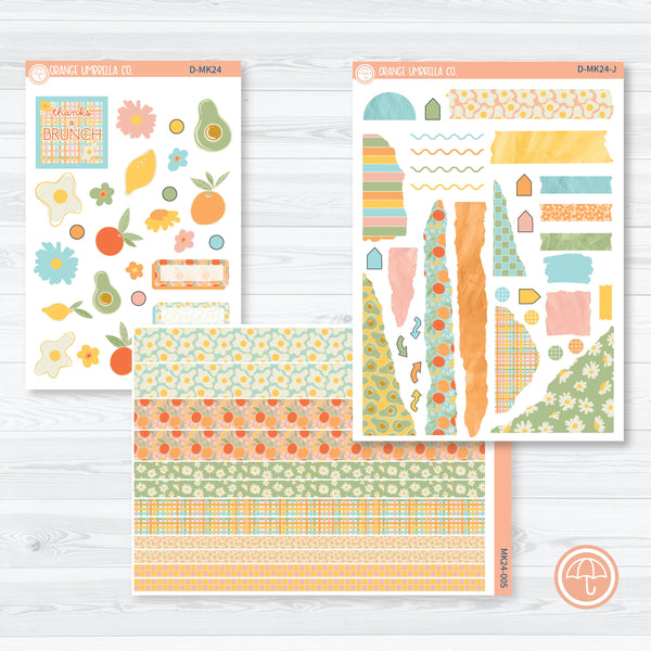 Brunch Breakfast Kit | Kit Deco Journaling Planner Stickers | Sunnyside Up | D-MK24