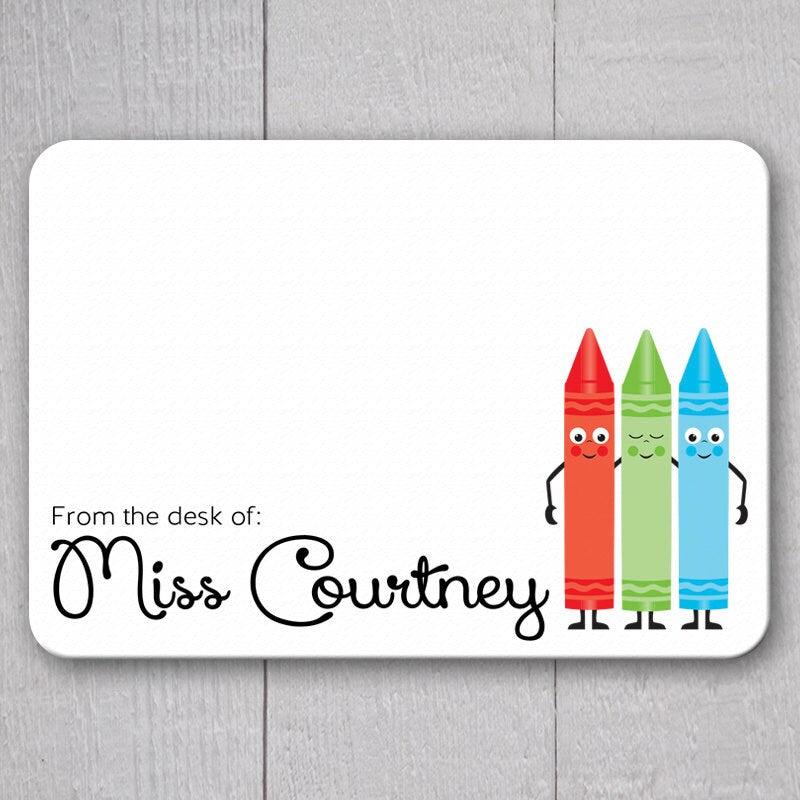 Teacher Note Cards - 24pk | Personalized Flat Note Cards | Teacher Gifts | Printed without Envelopes  | NC-001